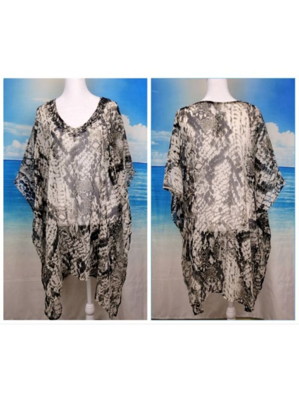 NWT CRUISE CLUB Woman's SNAKE SKIN Printed Bathing Swimsuit Cover ONE SIZE